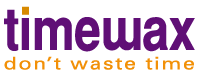 The purple version of the Timewax logo