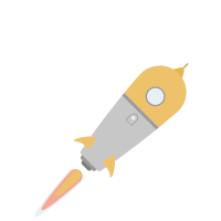 An illustration of a rocket