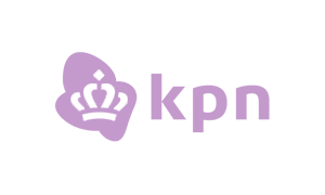 The purple logo of utility company KPN