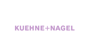 The purple logo of logistics company Kuehne and Nagel