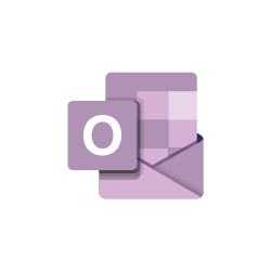 The purple logo of Microsoft Outlook