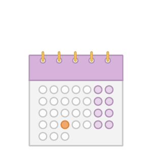 An illustration of a calendar with a simple project planning