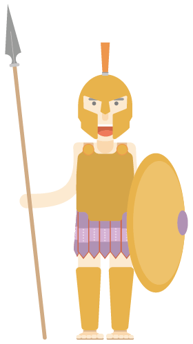 An illustration of the character Achilles