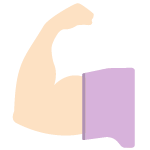 An illustration of a muscular arm