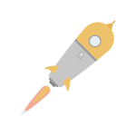 An illustration of a rocket