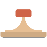 An illustration of a rubber stamp