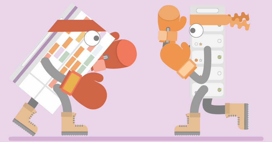 An illustration of a capacity planning on a planning board goes boxing with a to-do list