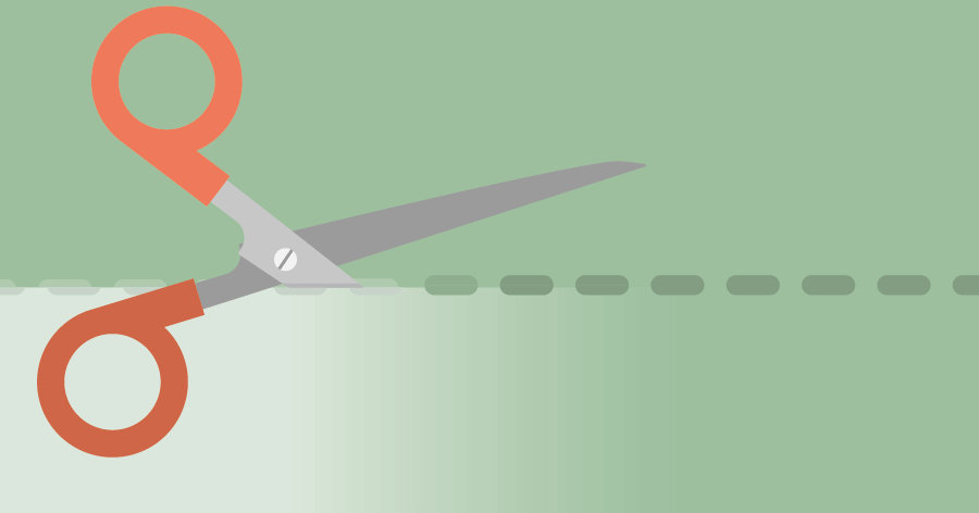 Illustration of cutting scissors