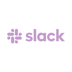 The purple logo of Slack