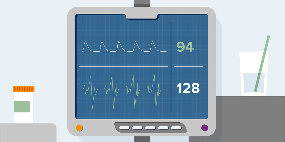 Illustration of a heart monitor