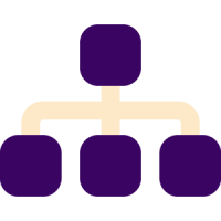 Illustration of a work breakdown structure of a project in the Timewax data model